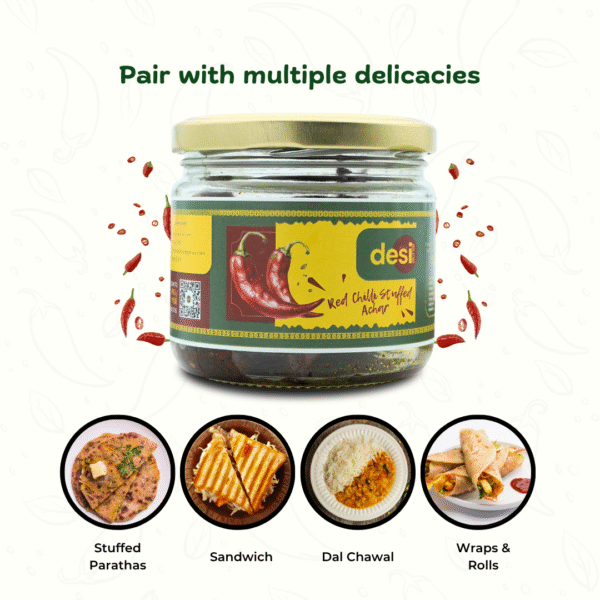 Red Chilli Stuffed Achar - Image 3